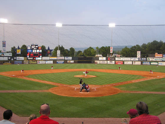 Joe Davis Stadium from behind Home Plate